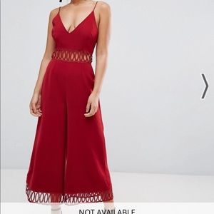 Red Cut Out Jumpsuit